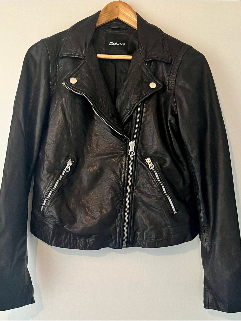 Washed Leather Moto Jacket by Madewell - Picture 7 of 11